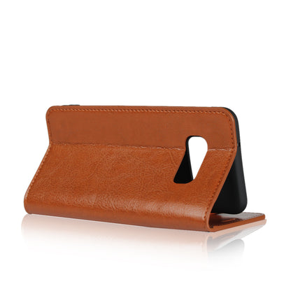 Crazy Horse Genuine Leather Wallet Phone Cover for Samsung Galaxy S10e