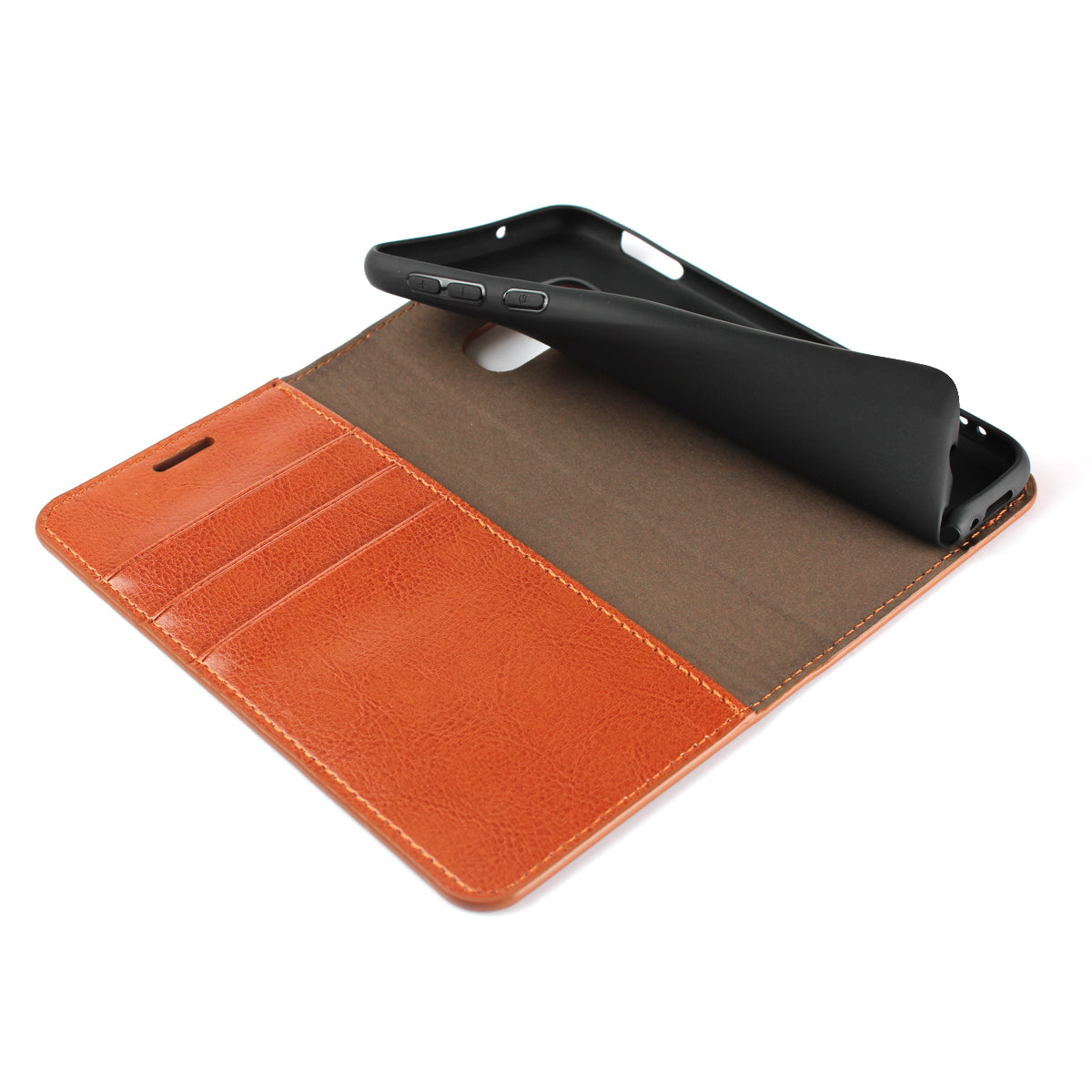 Crazy Horse Genuine Leather Wallet Phone Cover for Samsung Galaxy S10e