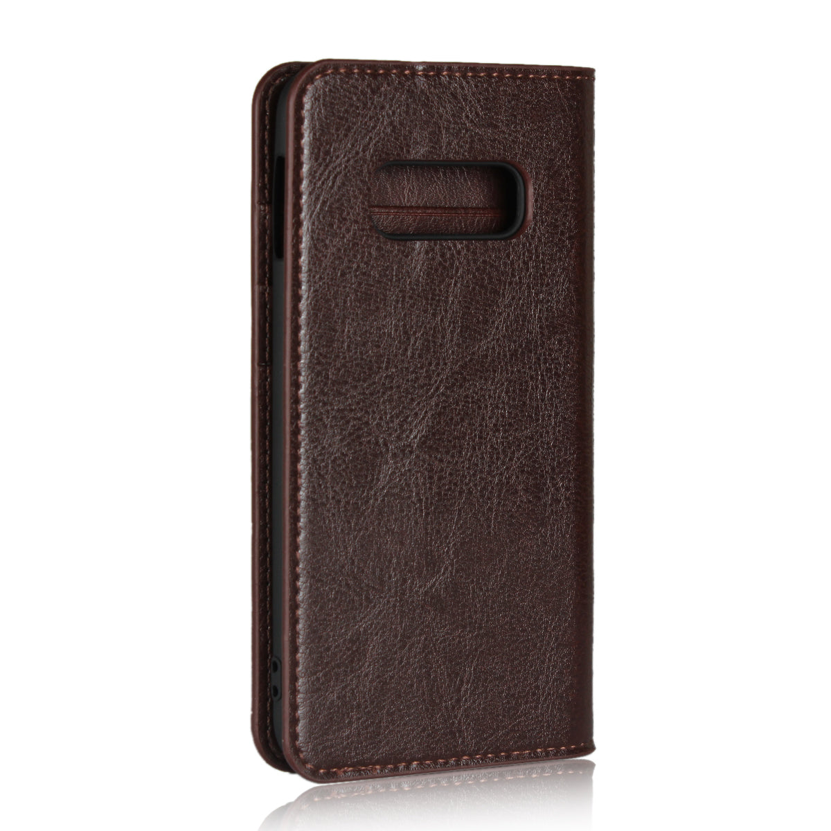Crazy Horse Genuine Leather Wallet Phone Cover for Samsung Galaxy S10e