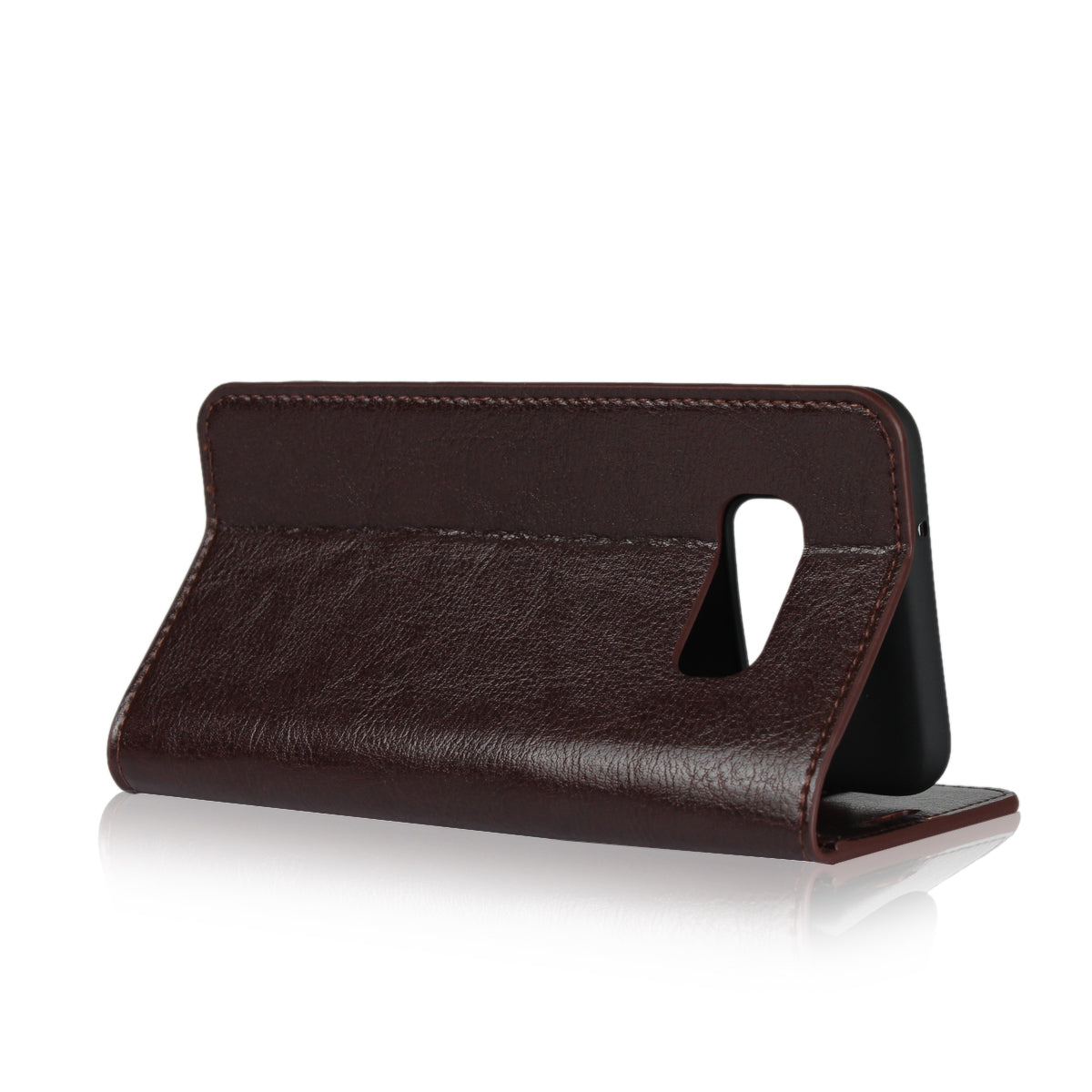 Crazy Horse Genuine Leather Wallet Phone Cover for Samsung Galaxy S10e