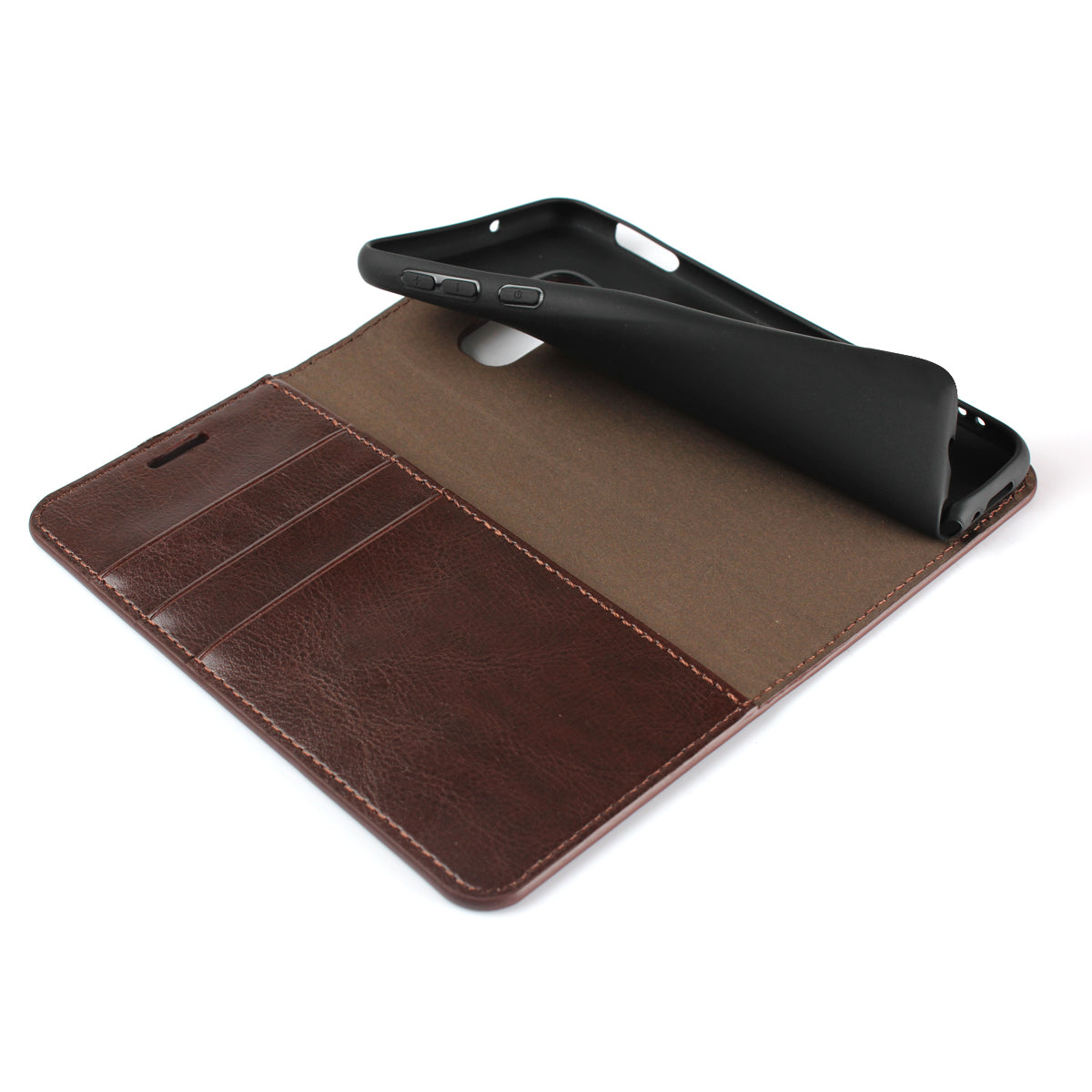 Crazy Horse Genuine Leather Wallet Phone Cover for Samsung Galaxy S10e