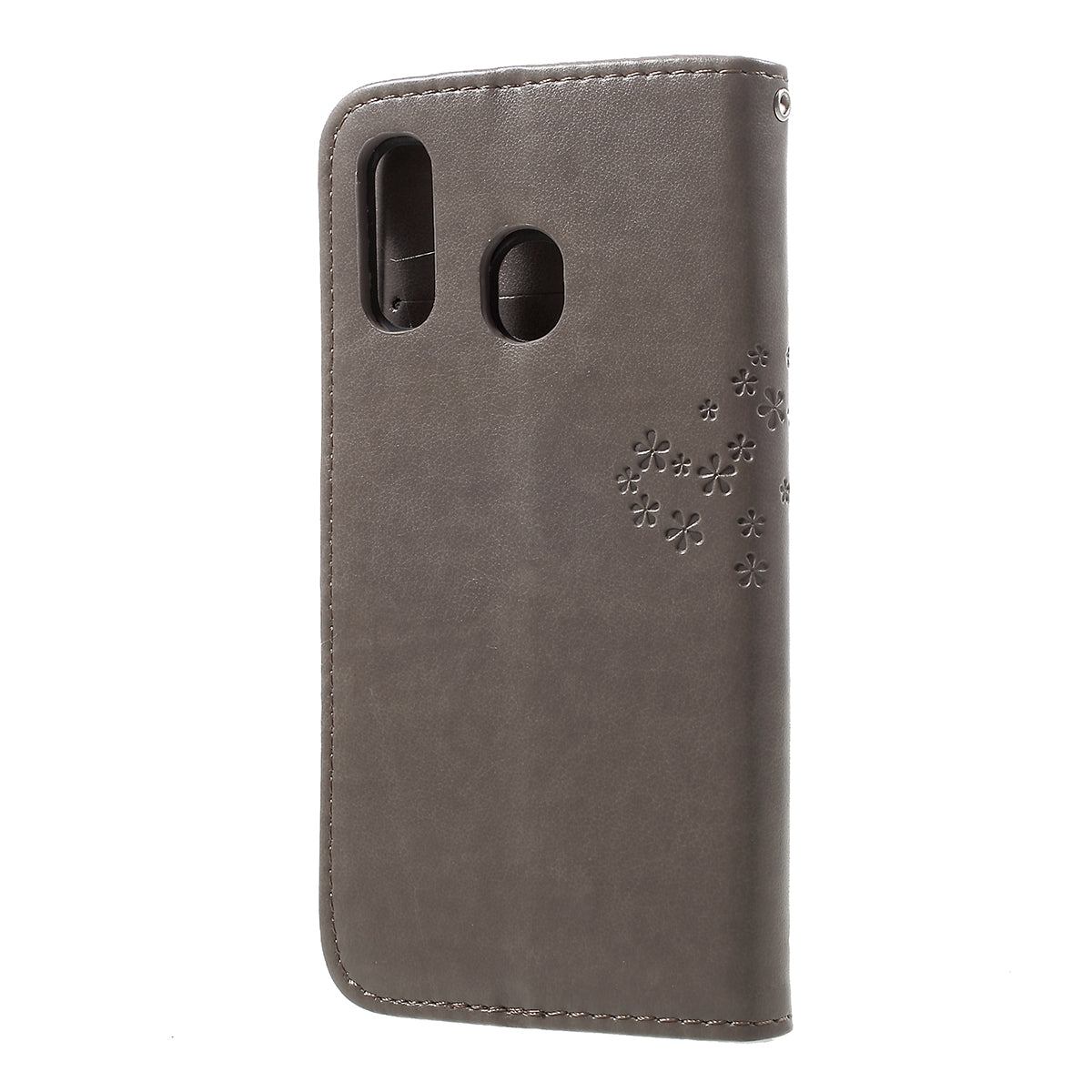 Imprint Tree Owl Leather Wallet Case for Samsung Galaxy A40