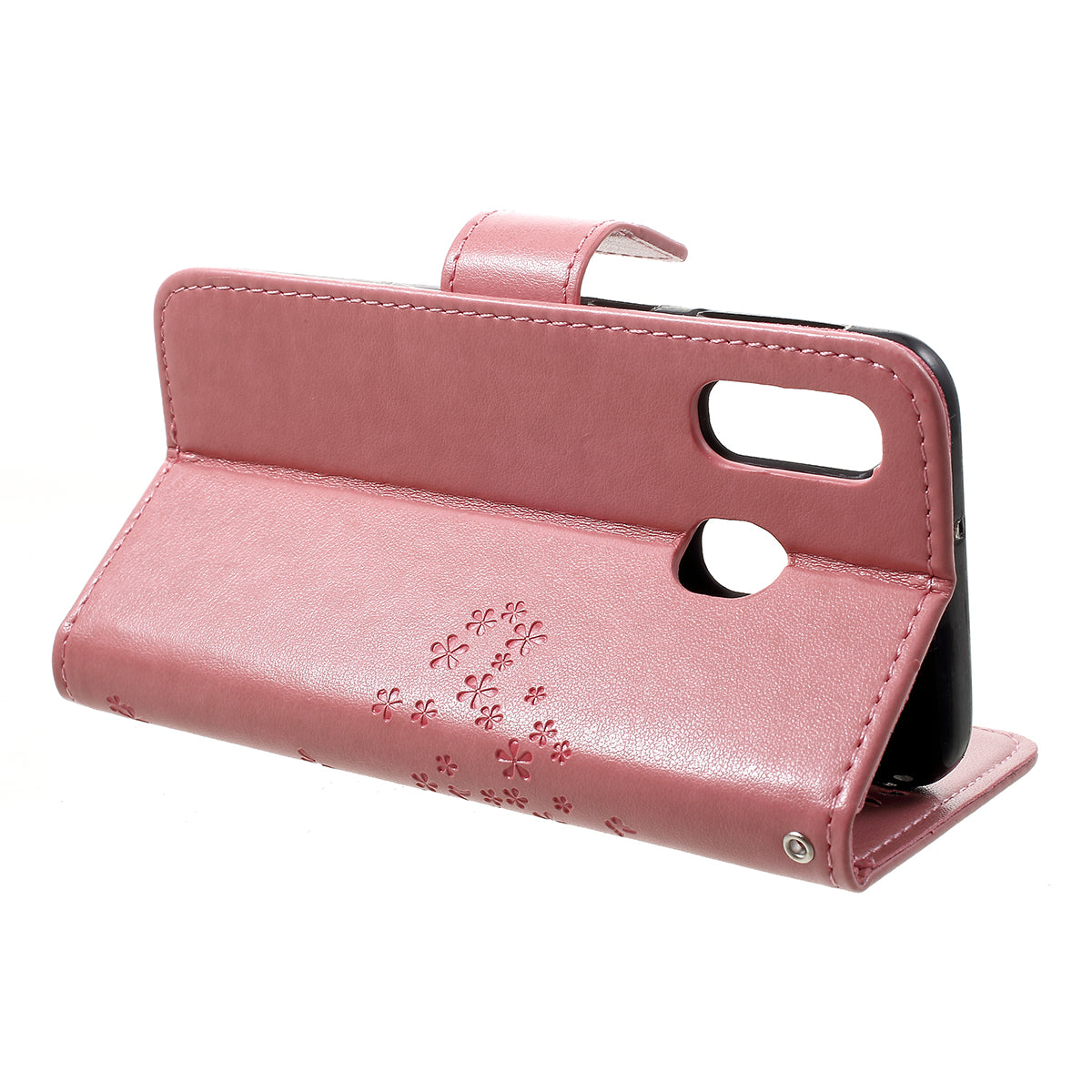 Imprint Tree Owl Leather Wallet Case for Samsung Galaxy A40