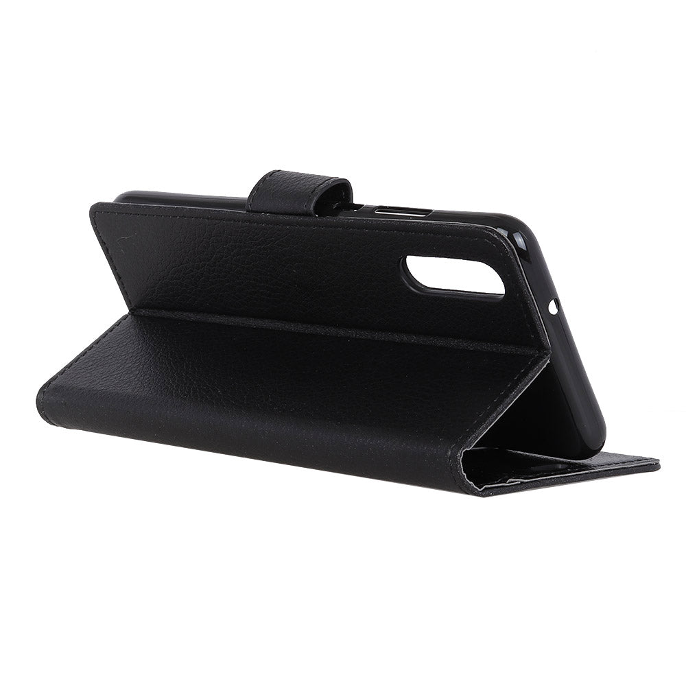 For Samsung Galaxy A50 / A50s / A30s Wallet Phone Case Litchi Skin Leather Flip Cover with Stand