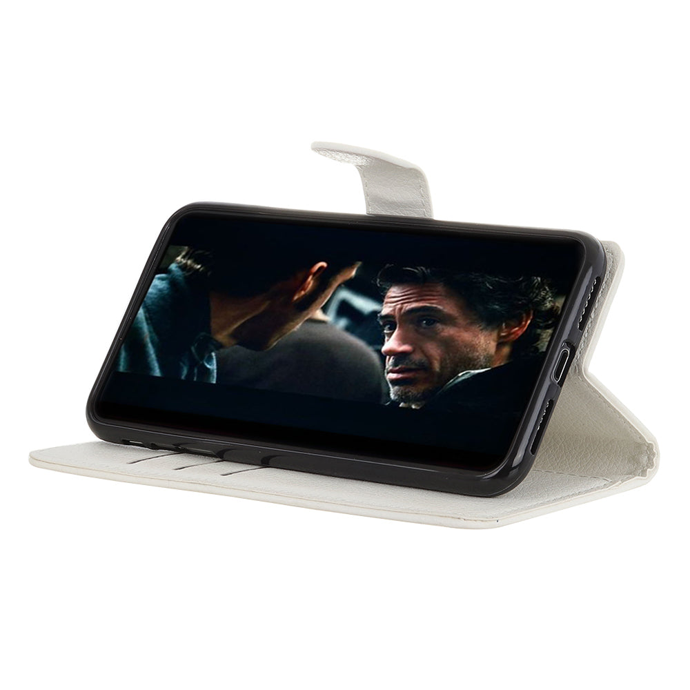 For Samsung Galaxy A50 / A50s / A30s Wallet Phone Case Litchi Skin Leather Flip Cover with Stand