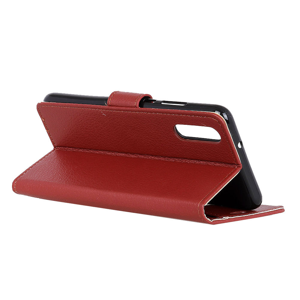 For Samsung Galaxy A50 / A50s / A30s Wallet Phone Case Litchi Skin Leather Flip Cover with Stand
