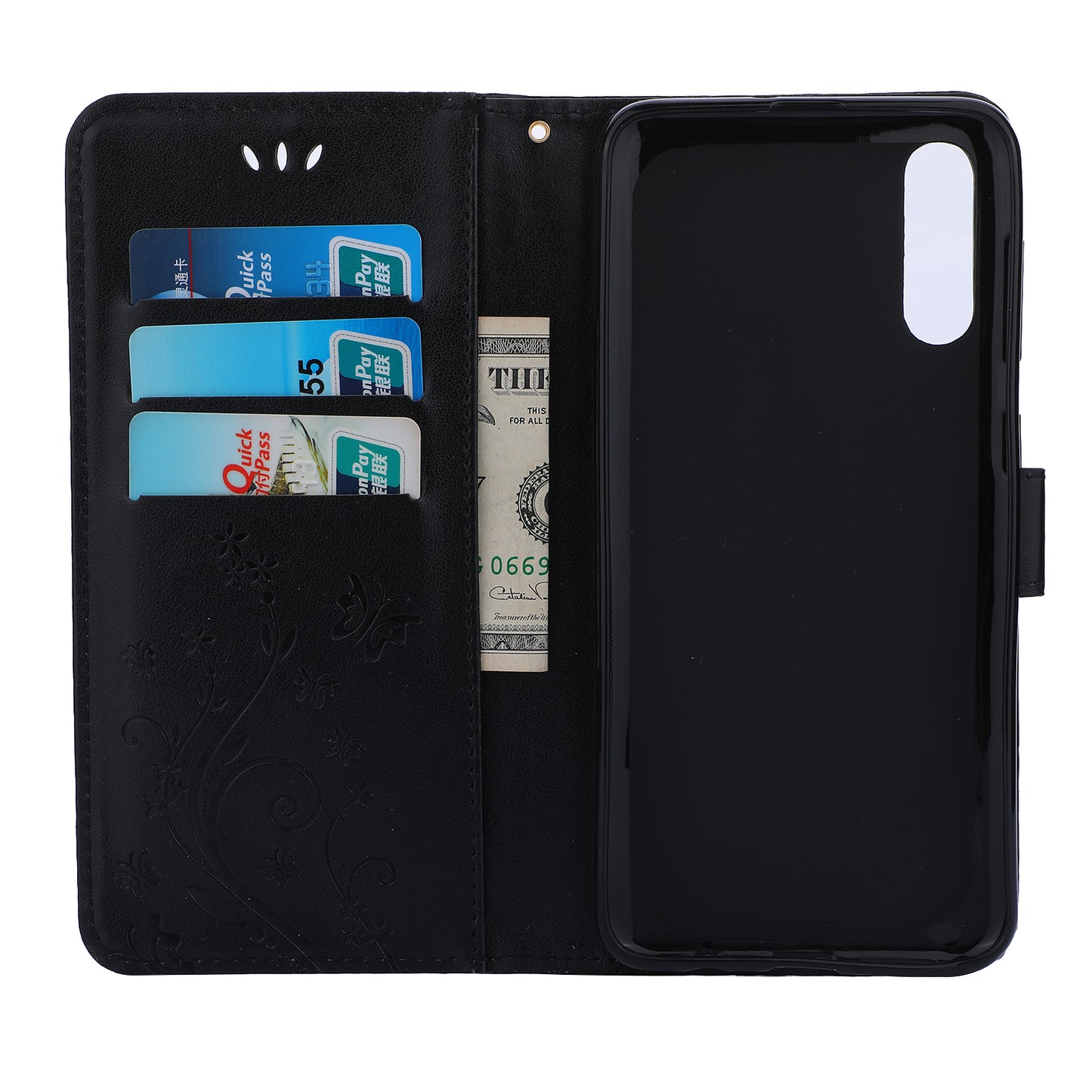 Imprint Butterfly Flower Leather Wallet Case for Samsung Galaxy A50 / A50s / A30s