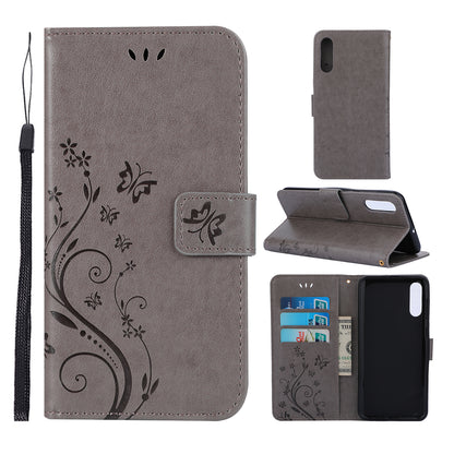 Imprint Butterfly Flower Leather Wallet Case for Samsung Galaxy A50 / A50s / A30s