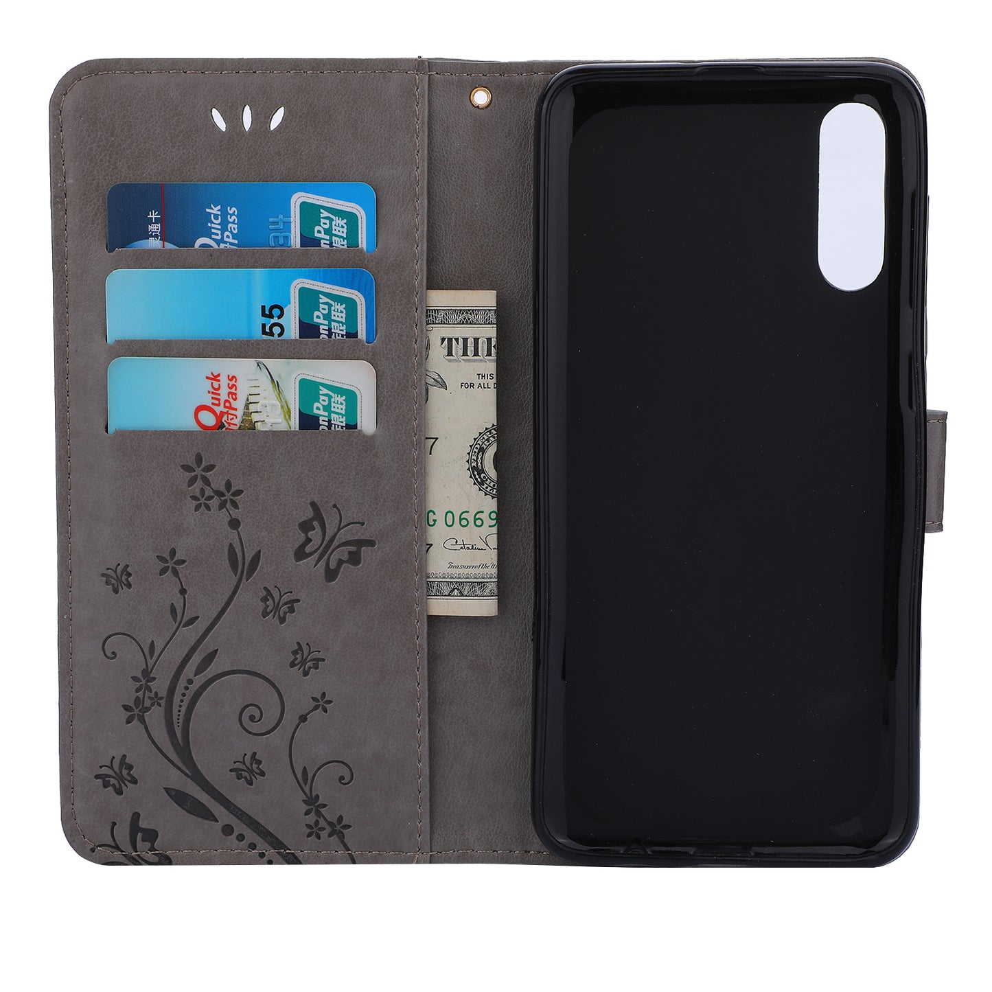 Imprint Butterfly Flower Leather Wallet Case for Samsung Galaxy A50 / A50s / A30s