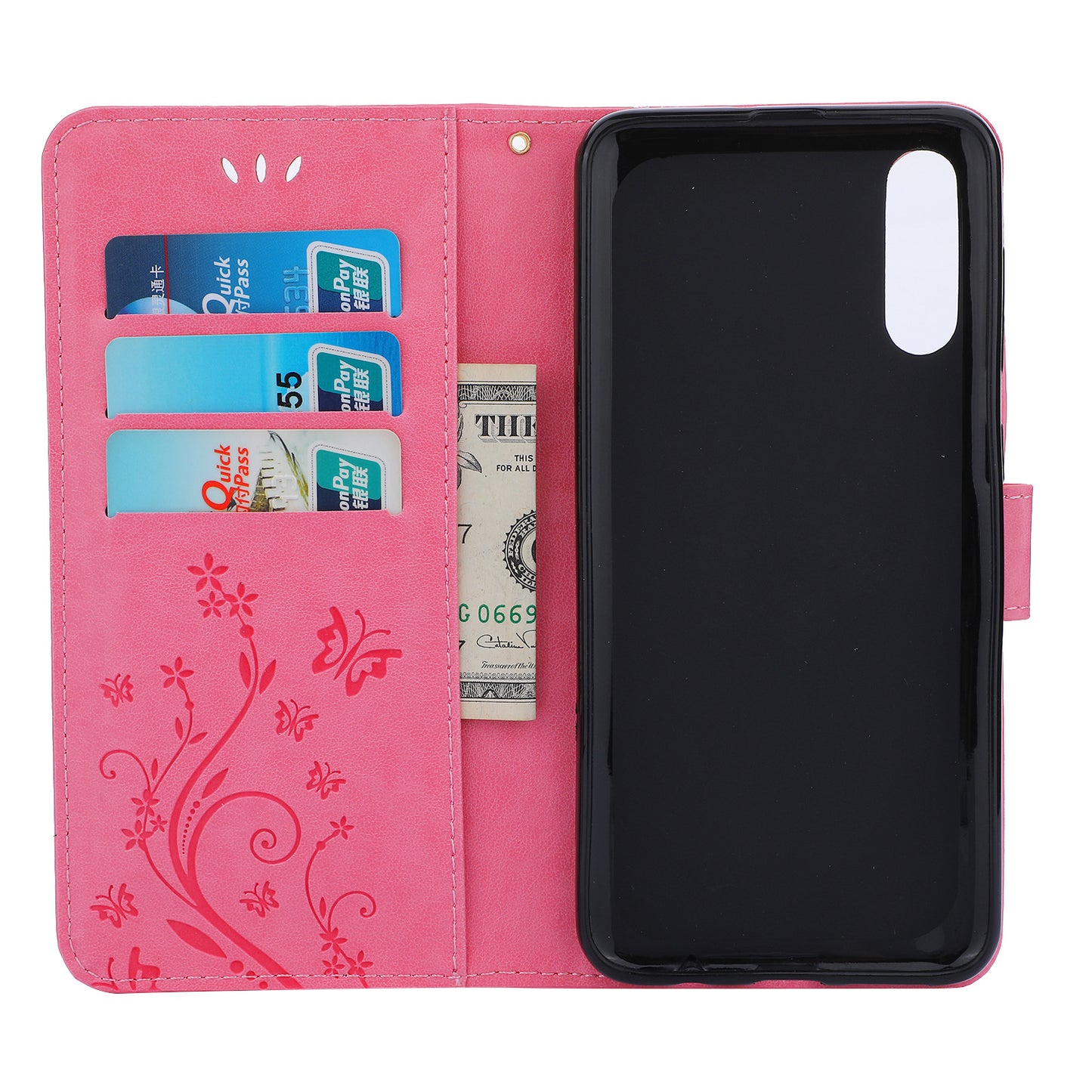 Imprint Butterfly Flower Leather Wallet Case for Samsung Galaxy A50 / A50s / A30s