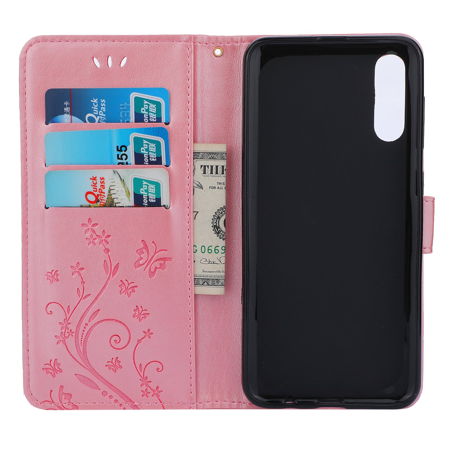 Imprint Butterfly Flower Leather Wallet Case for Samsung Galaxy A50 / A50s / A30s
