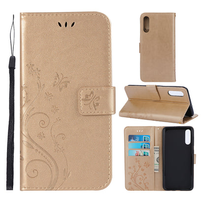 Imprint Butterfly Flower Leather Wallet Case for Samsung Galaxy A50 / A50s / A30s