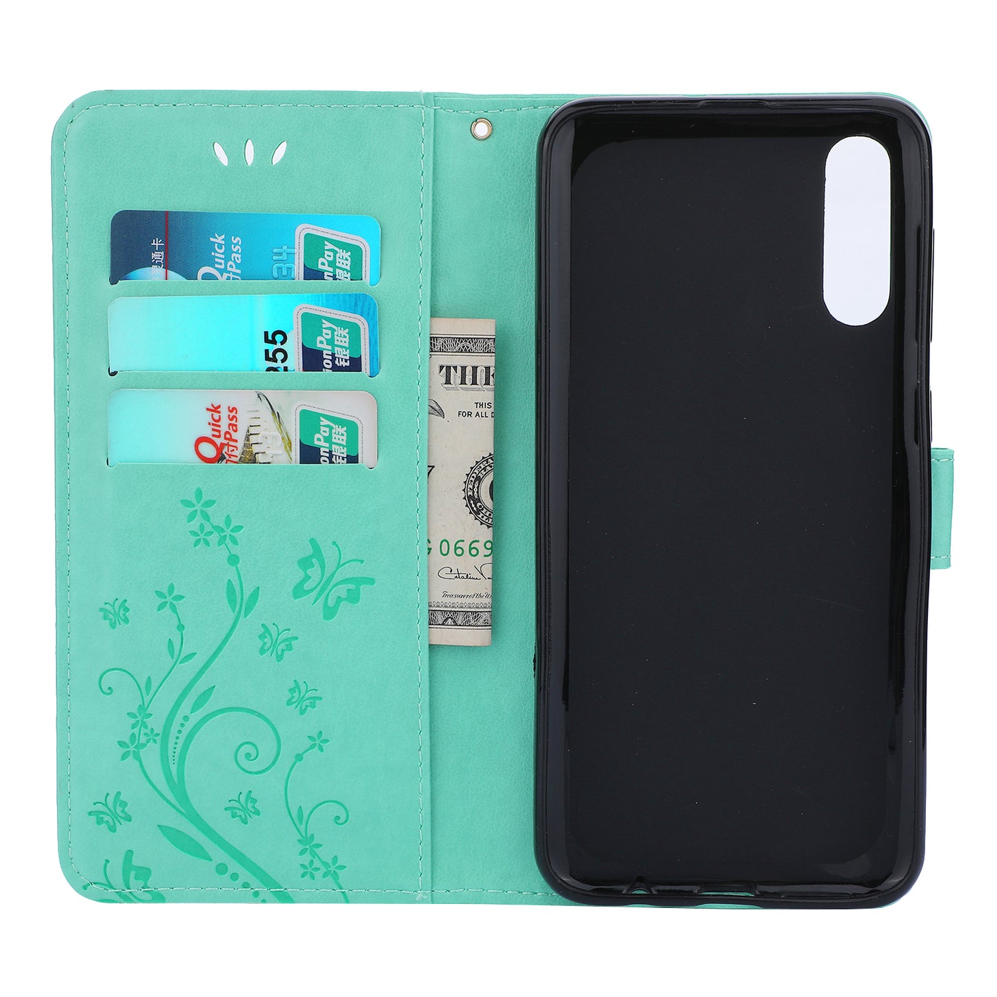 Imprint Butterfly Flower Leather Wallet Case for Samsung Galaxy A50 / A50s / A30s