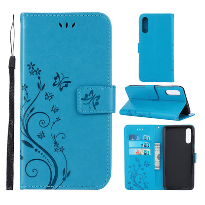 Imprint Butterfly Flower Leather Wallet Case for Samsung Galaxy A50 / A50s / A30s