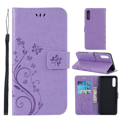 Imprint Butterfly Flower Leather Wallet Case for Samsung Galaxy A50 / A50s / A30s