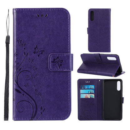 Imprint Butterfly Flower Leather Wallet Case for Samsung Galaxy A50 / A50s / A30s