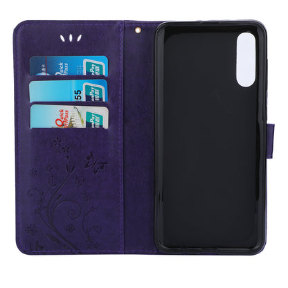 Imprint Butterfly Flower Leather Wallet Case for Samsung Galaxy A50 / A50s / A30s