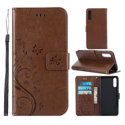 Imprint Butterfly Flower Leather Wallet Case for Samsung Galaxy A50 / A50s / A30s