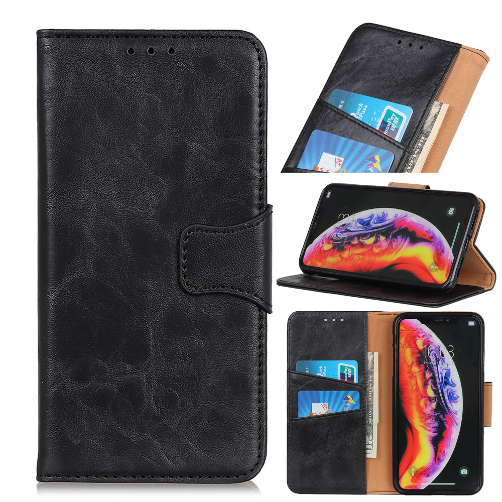 Crazy Horse Magnetic Stand Wallet Split Leather Protective Case for Samsung Galaxy A50 / A50s / A30s