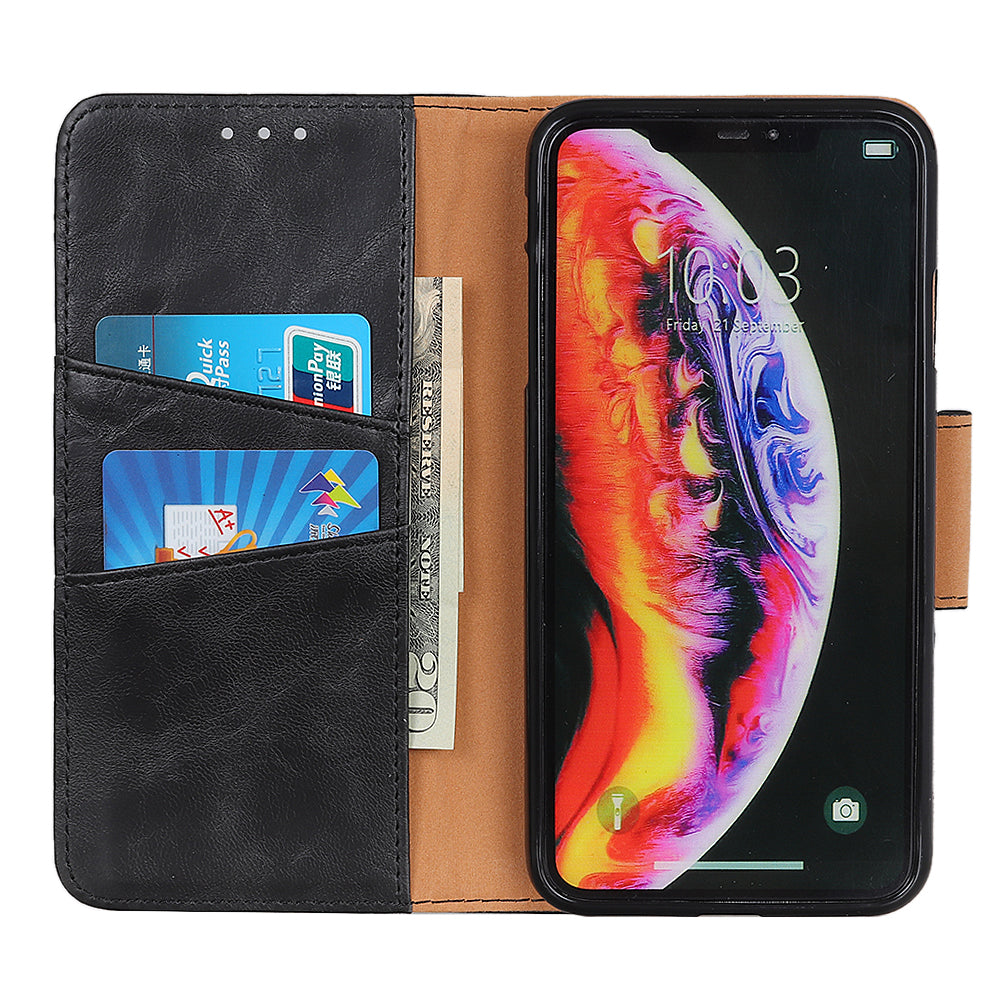 Crazy Horse Magnetic Stand Wallet Split Leather Protective Case for Samsung Galaxy A50 / A50s / A30s