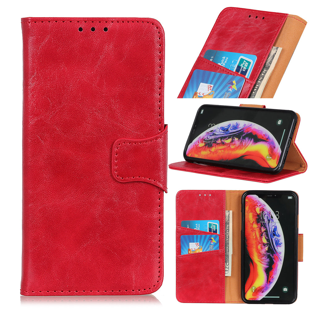 Crazy Horse Magnetic Stand Wallet Split Leather Protective Case for Samsung Galaxy A50 / A50s / A30s