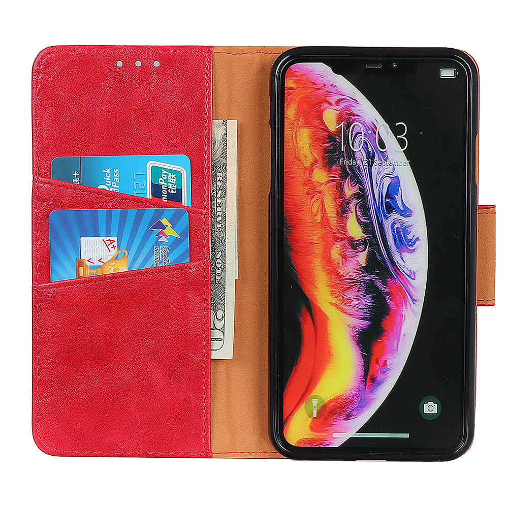 Crazy Horse Magnetic Stand Wallet Split Leather Protective Case for Samsung Galaxy A50 / A50s / A30s
