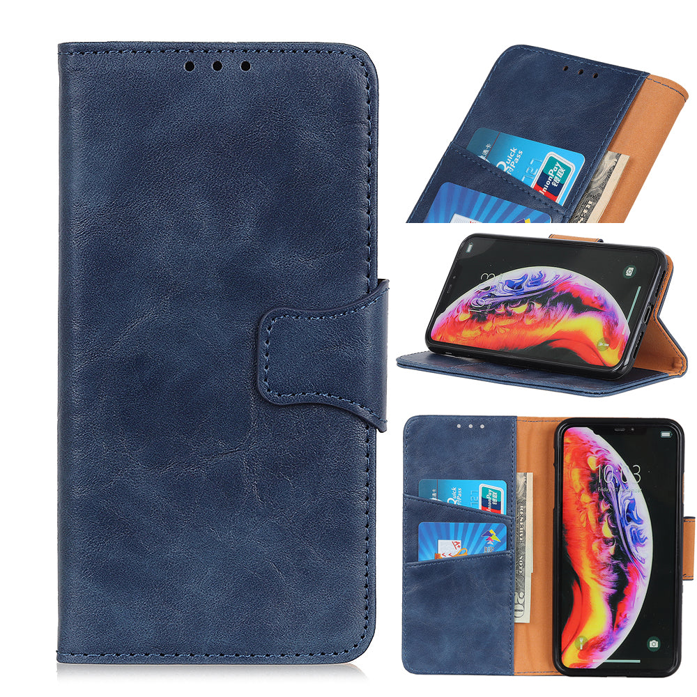 Crazy Horse Magnetic Stand Wallet Split Leather Protective Case for Samsung Galaxy A50 / A50s / A30s