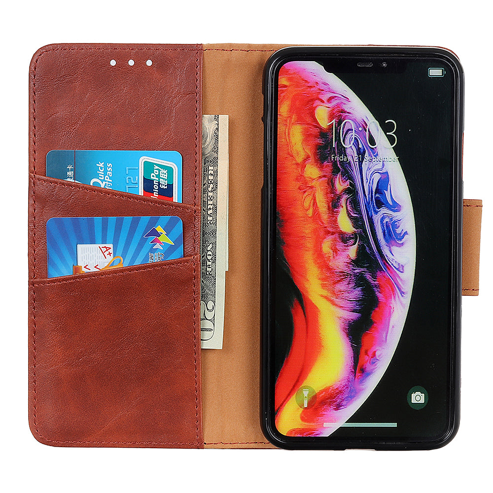 Crazy Horse Magnetic Stand Wallet Split Leather Protective Case for Samsung Galaxy A50 / A50s / A30s