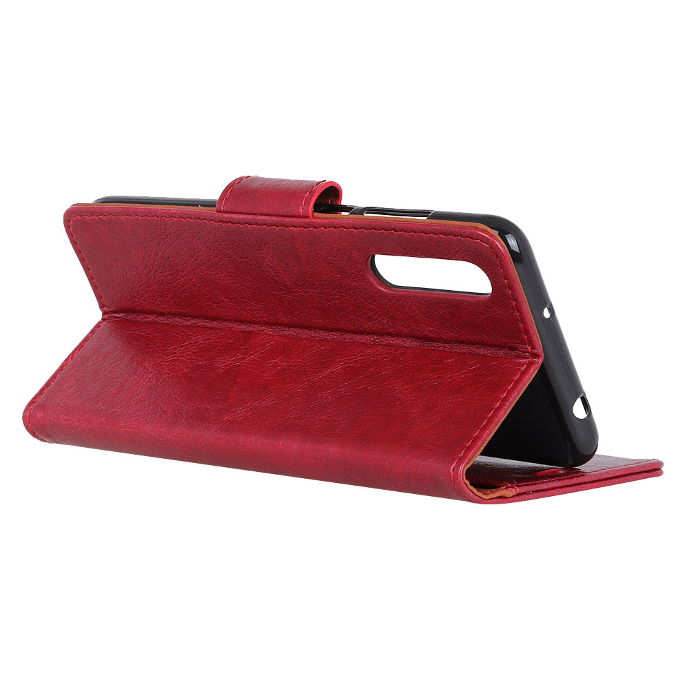 Nappa Texture Split Leather Wallet Case for Samsung Galaxy A70
