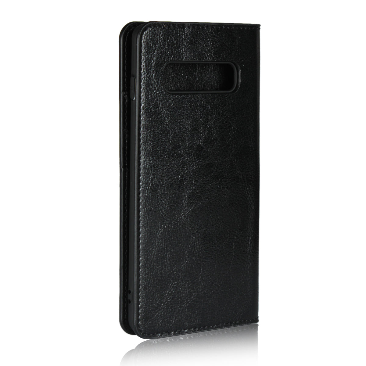 Crazy Horse Wallet Stand Genuine Leather Case for Samsung Galaxy S10 Plus