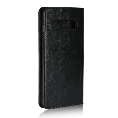 Crazy Horse Wallet Stand Genuine Leather Case for Samsung Galaxy S10 Plus