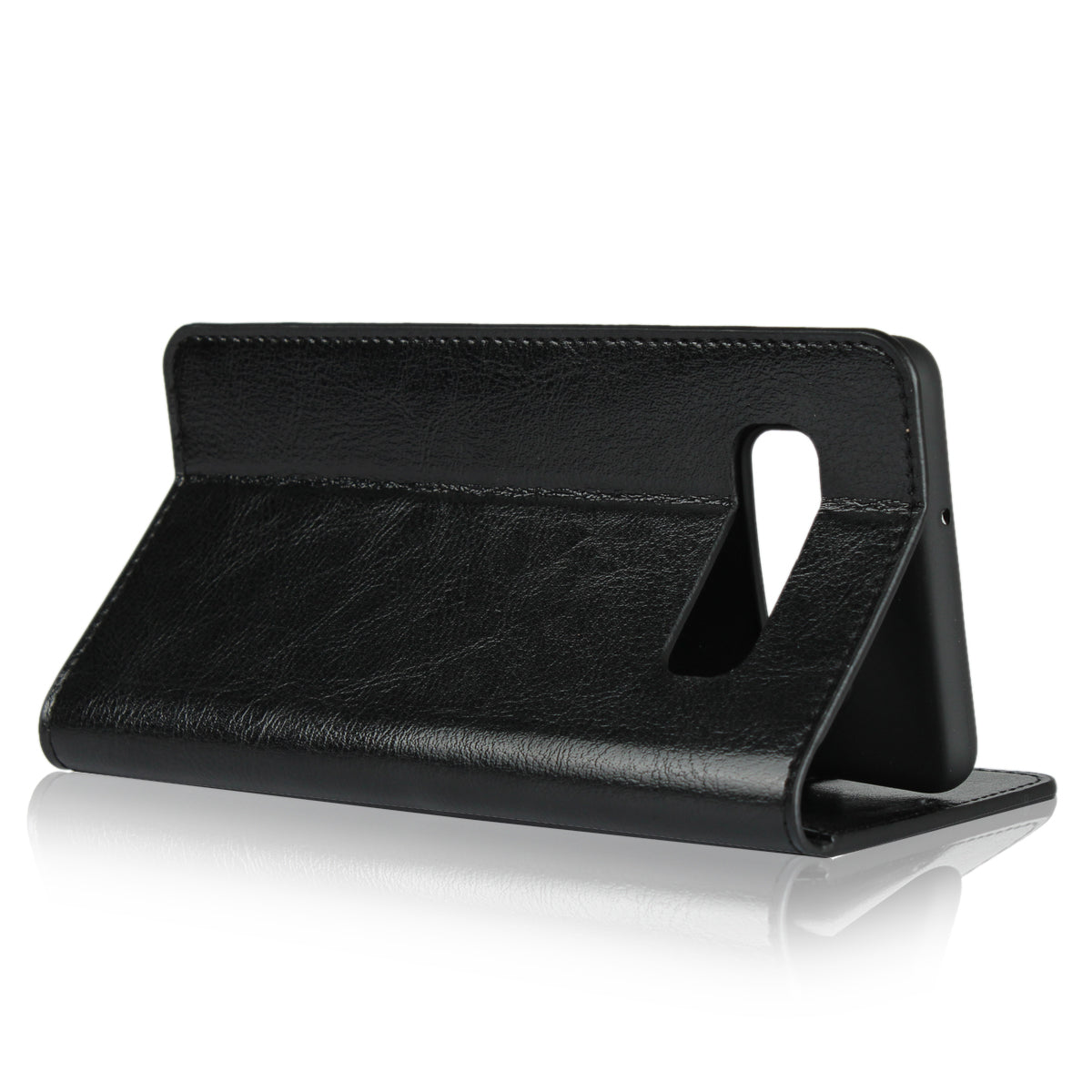 Crazy Horse Wallet Stand Genuine Leather Case for Samsung Galaxy S10 Plus