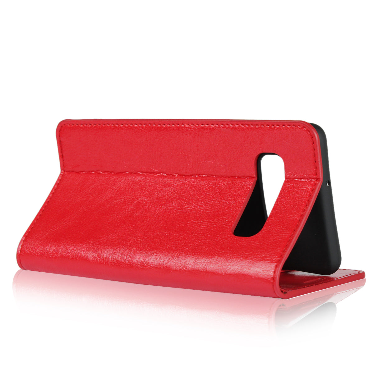Crazy Horse Wallet Stand Genuine Leather Case for Samsung Galaxy S10 Plus