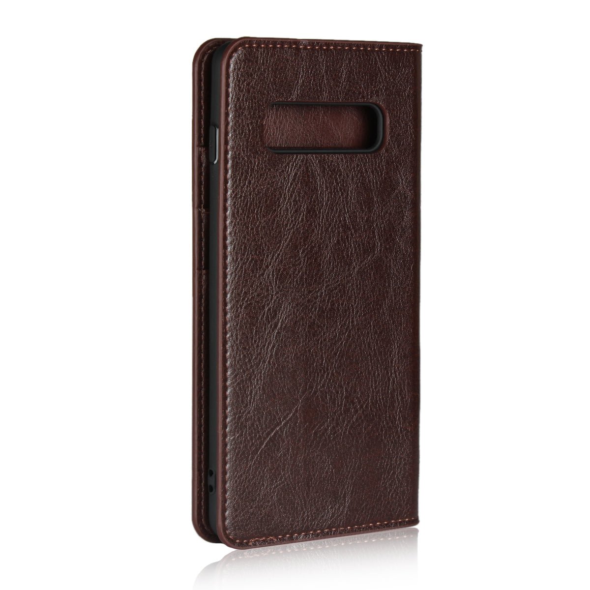 Crazy Horse Wallet Stand Genuine Leather Case for Samsung Galaxy S10 Plus