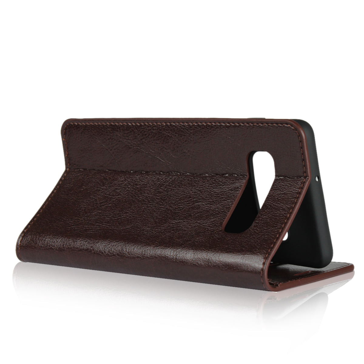 Crazy Horse Wallet Stand Genuine Leather Case for Samsung Galaxy S10 Plus