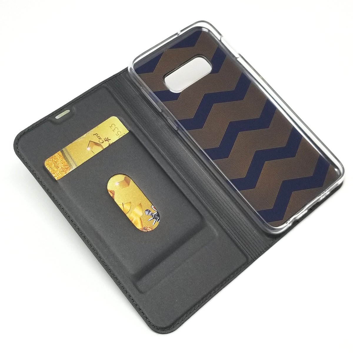 Magnetic Adsorption Leather Card Holder Case for Samsung Galaxy S10e