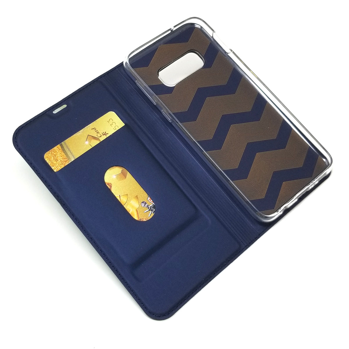 Magnetic Adsorption Leather Card Holder Case for Samsung Galaxy S10e