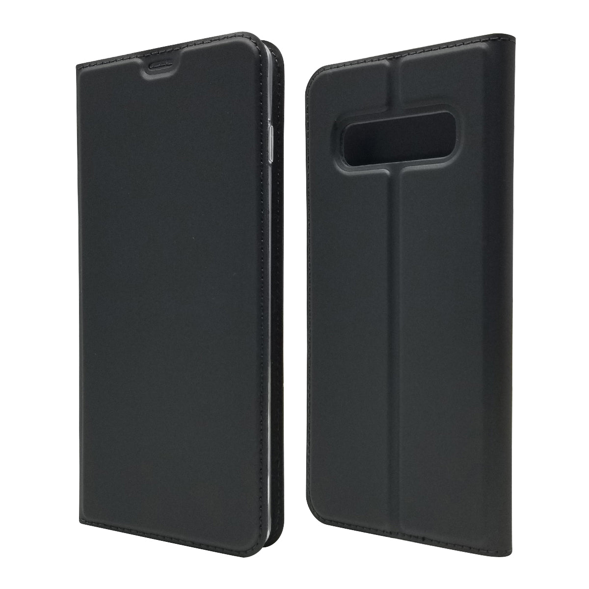 Magnetic Adsorption Leather Card Holder Case for Samsung Galaxy S10 Plus