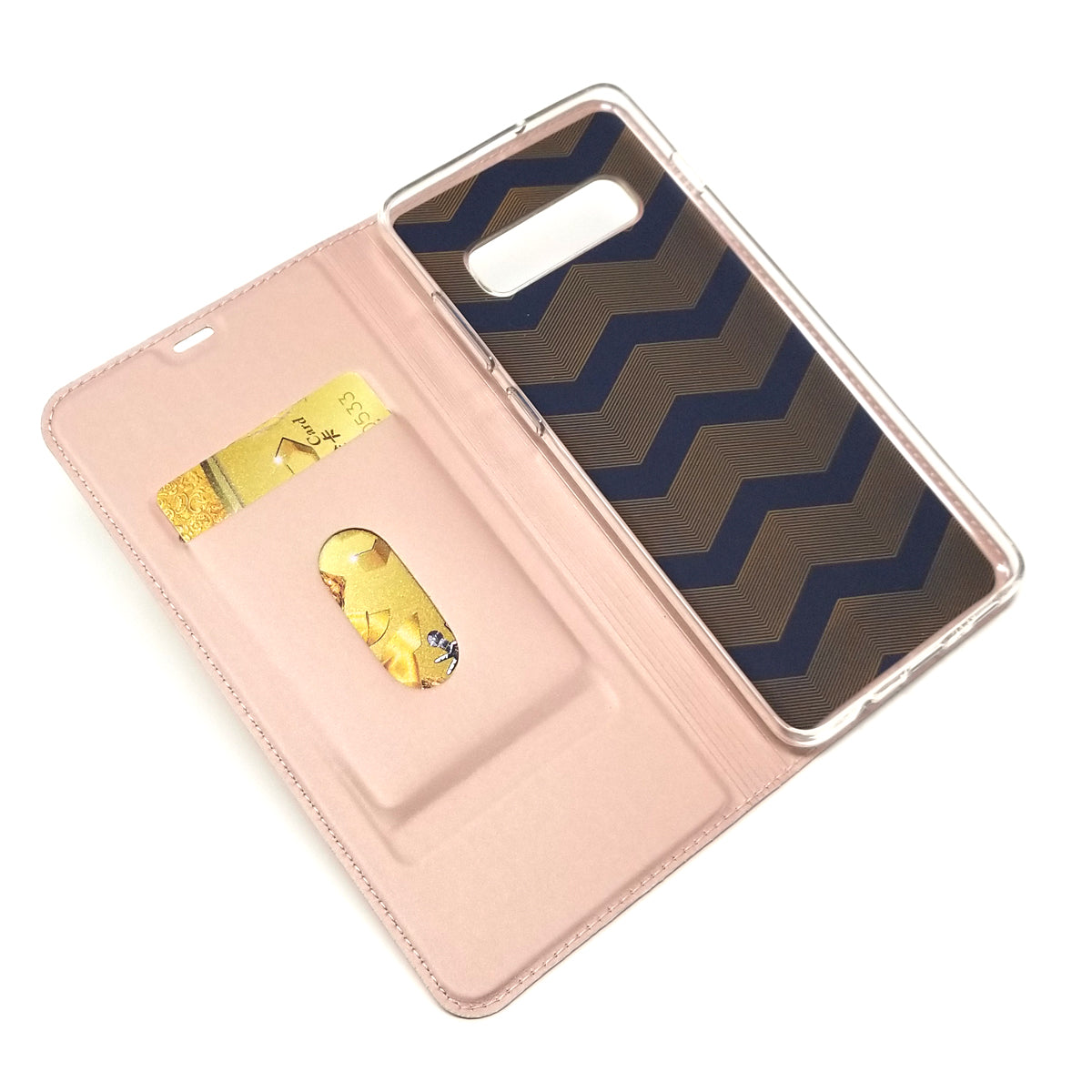 Magnetic Adsorption Leather Card Holder Case for Samsung Galaxy S10 Plus