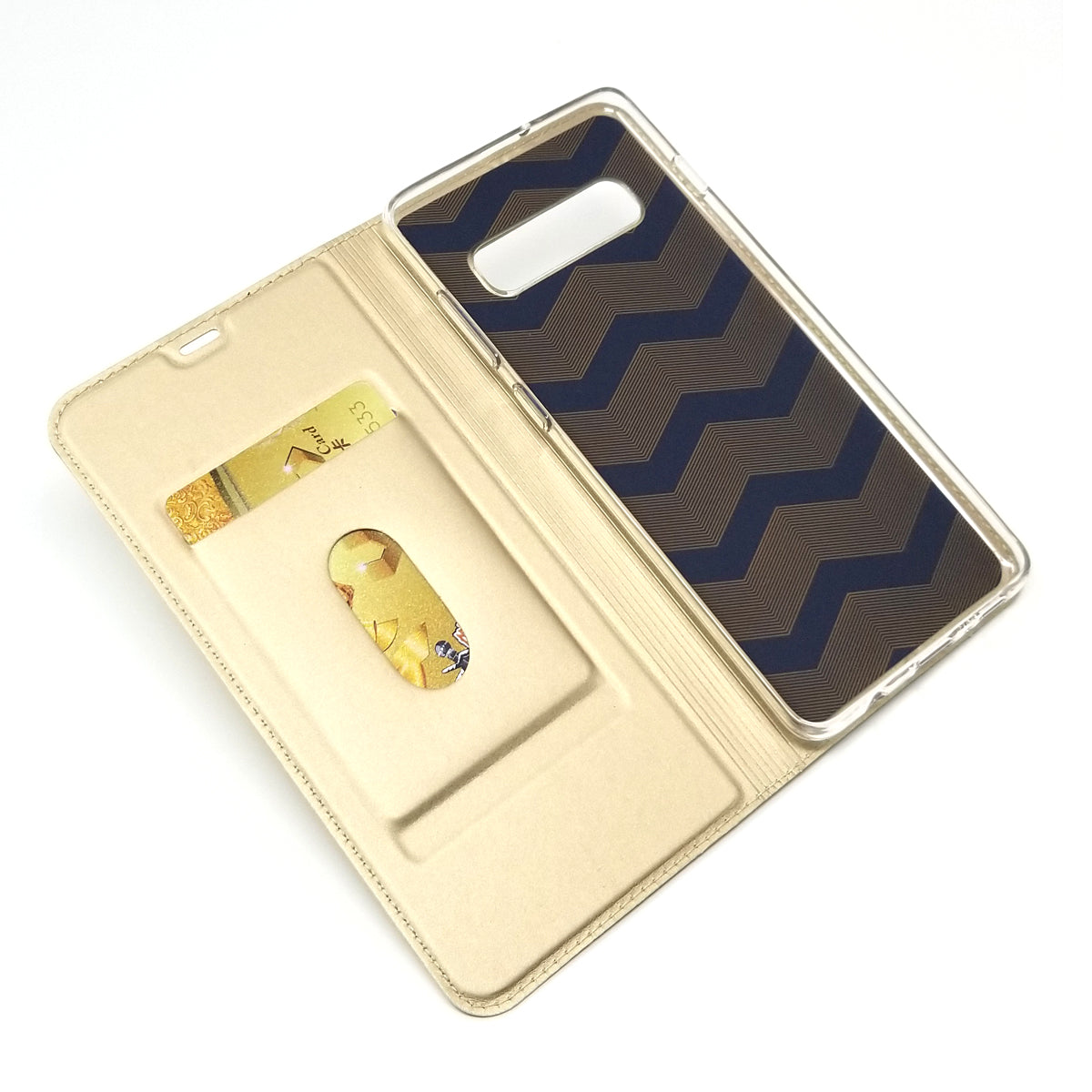 Magnetic Adsorption Leather Card Holder Case for Samsung Galaxy S10 Plus
