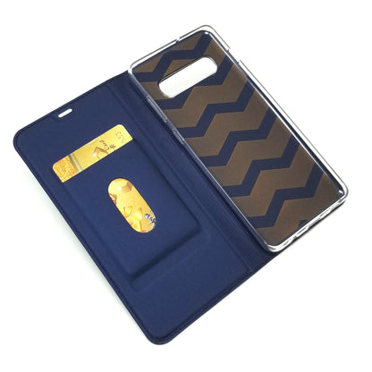 Magnetic Adsorption Leather Card Holder Case for Samsung Galaxy S10 Plus
