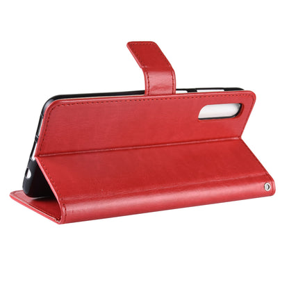 Crazy Horse Leather Wallet Stand Phone Cover with Strap for Samsung Galaxy A50 / A50s / A30s
