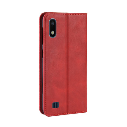 Vintage Style PU Leather Flip Cover Case for Samsung Galaxy A10