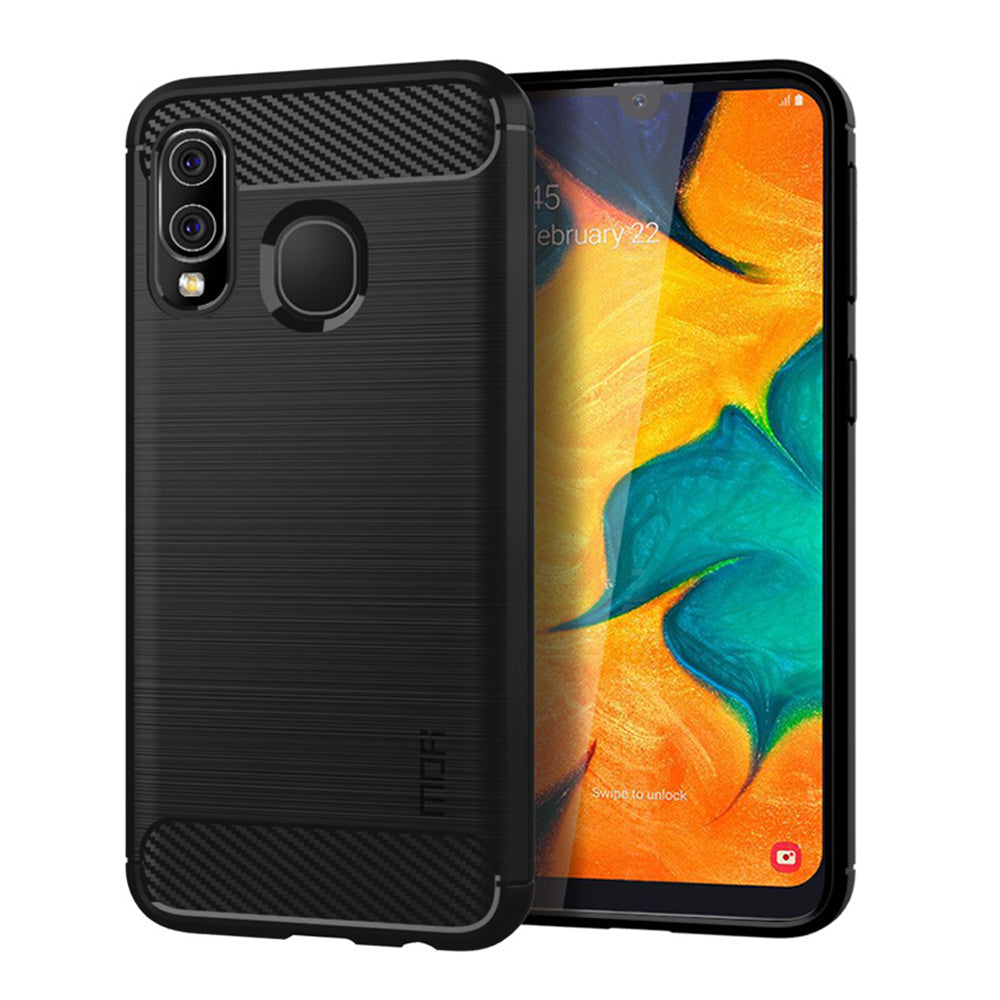 MOFI Carbon Fiber Texture Brushed TPU Case for Samsung Galaxy A40