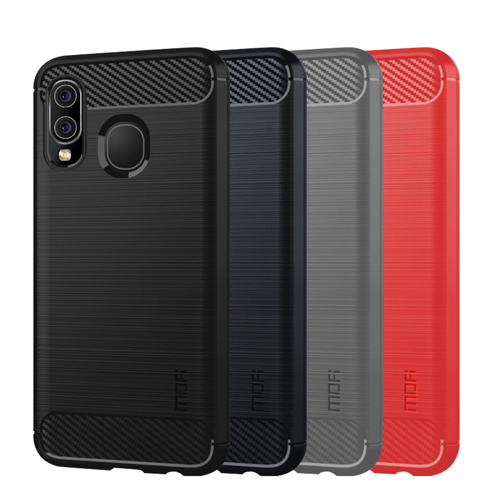 MOFI Carbon Fiber Texture Brushed TPU Case for Samsung Galaxy A40