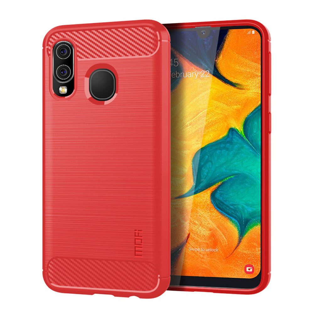 MOFI Carbon Fiber Texture Brushed TPU Case for Samsung Galaxy A40
