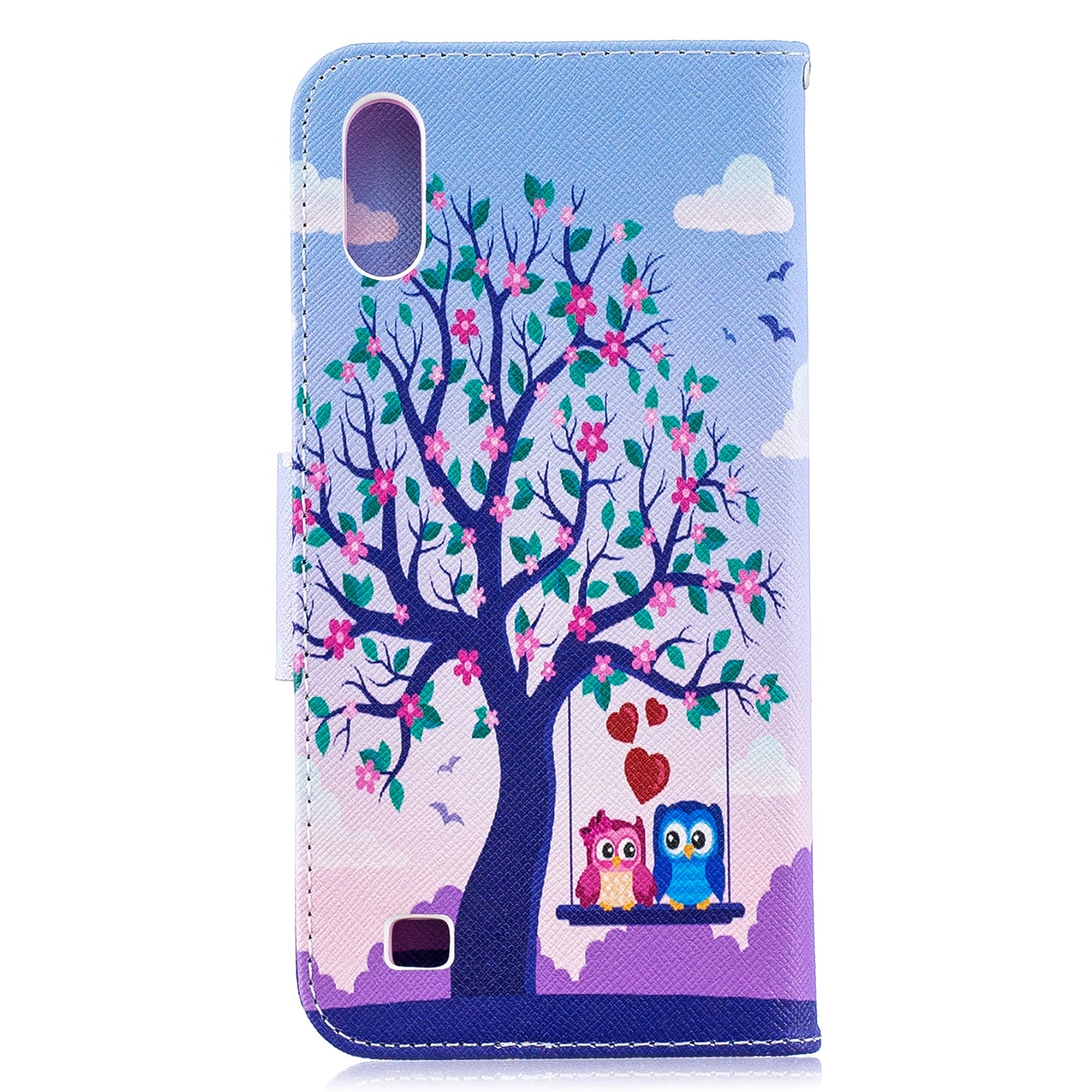 Pattern Printing PU Leather Wallet Cover Shell for Samsung Galaxy A10