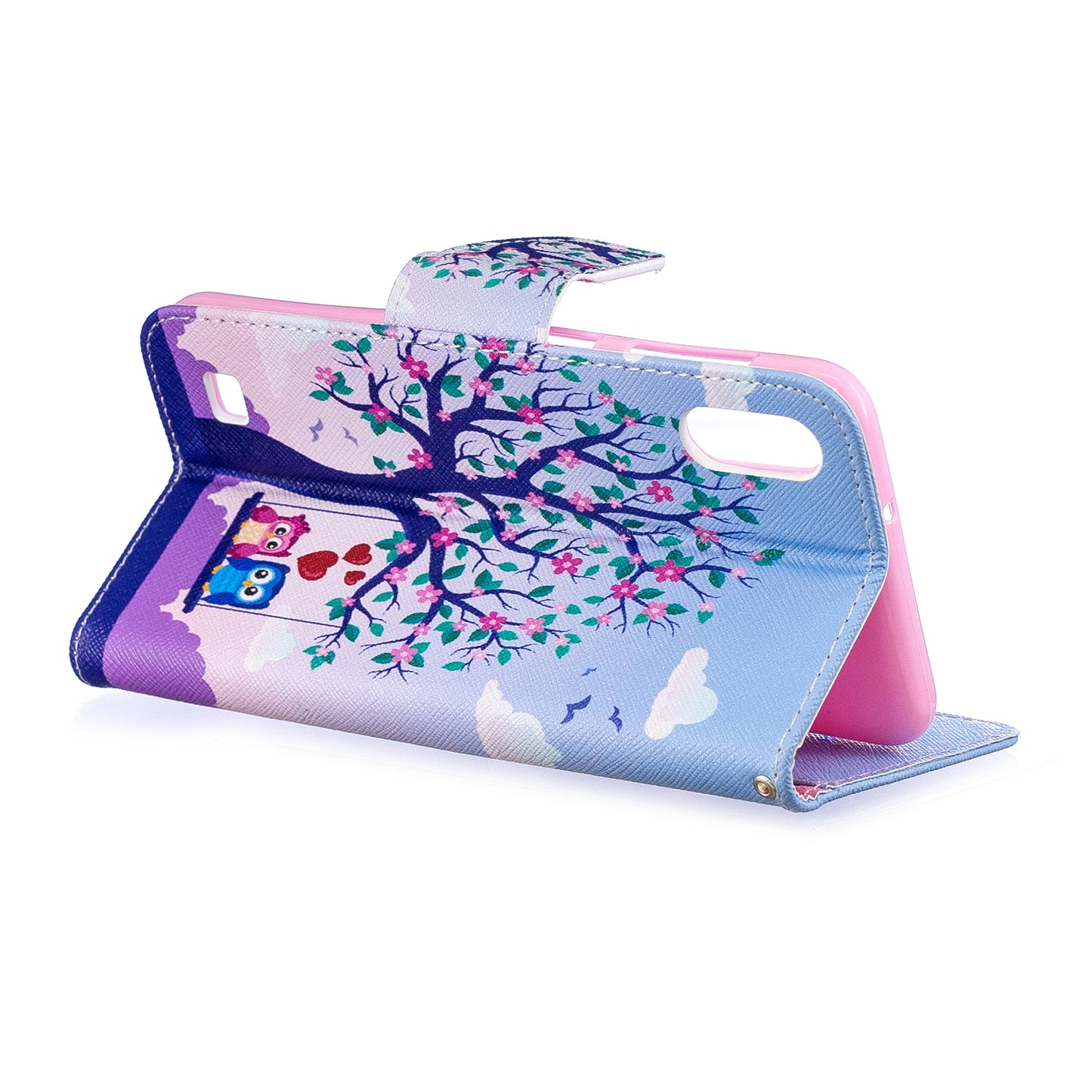 Pattern Printing PU Leather Wallet Cover Shell for Samsung Galaxy A10