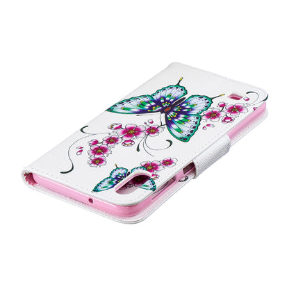 Pattern Printing PU Leather Wallet Cover Shell for Samsung Galaxy A10
