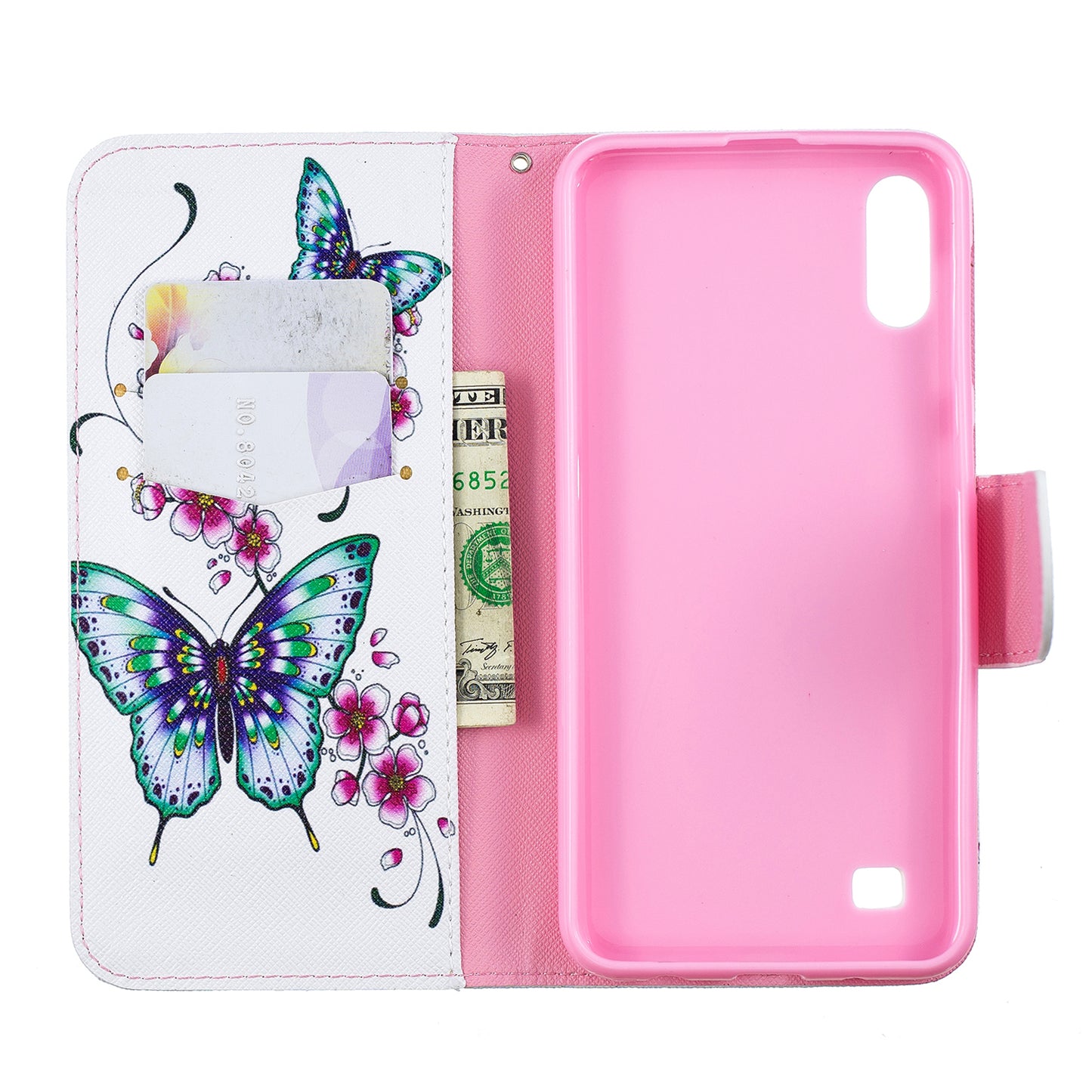 Pattern Printing PU Leather Wallet Cover Shell for Samsung Galaxy A10